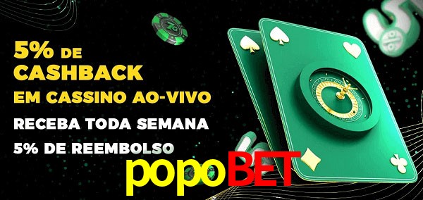 Promoções do cassino ao Vivo popobet